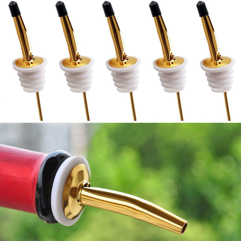 10 x Stainless Steel Tapered Liquor Wine Bottle Pourer Flow Pour Spout Stopper