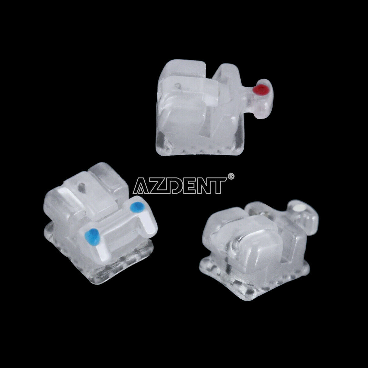 Dental Ortho Self Ligating Clear Ceramic Brackets Roth 022 Hook 345 &Tool AZDENT