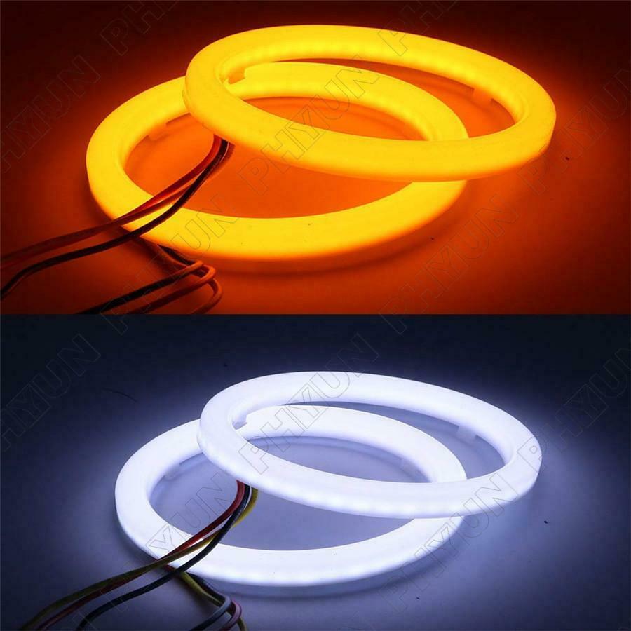 2x 100MM LED Angel Eyes Halo Rings Car SUV Headlight DRL Daytime Running Light