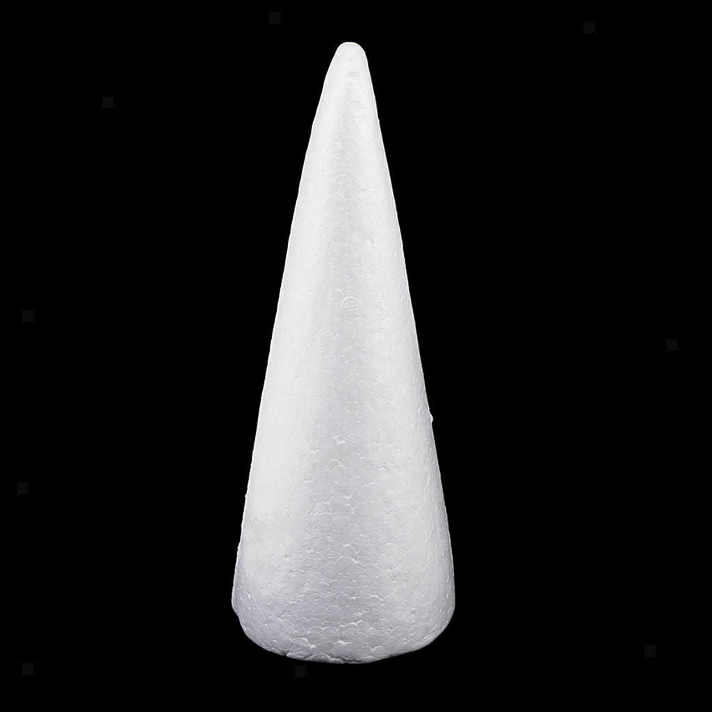 15Pcs Cone Shaped Styrofoam Foam Ornaments For Handmade DIY Modelling Crafts