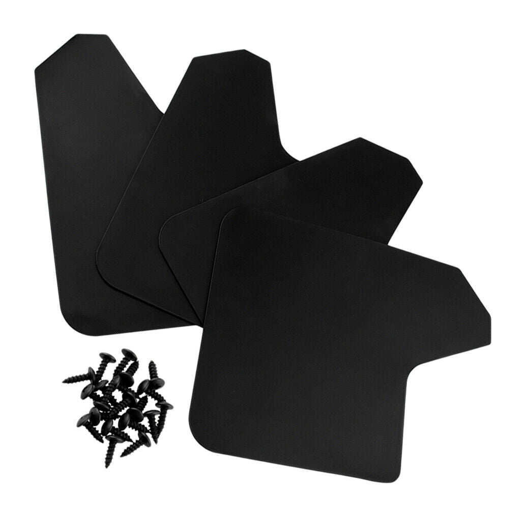 MF12-BAS-BLK Mud Guards Splash Protectors Car Set of 4 Pcs BLACK Front Rear