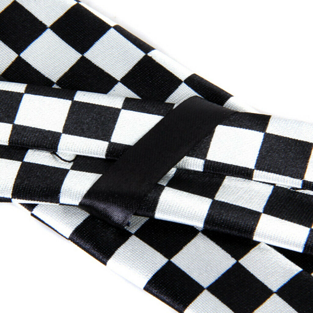Black White Plaid Scottish  Necktie For Men