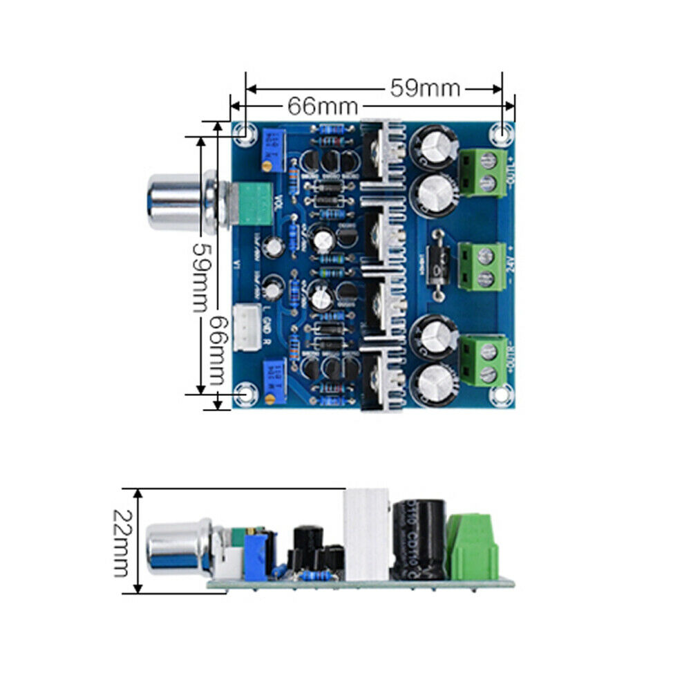 15W+15W Class A Power Amplifier Board Soft Tone Low Power Supply DC24V