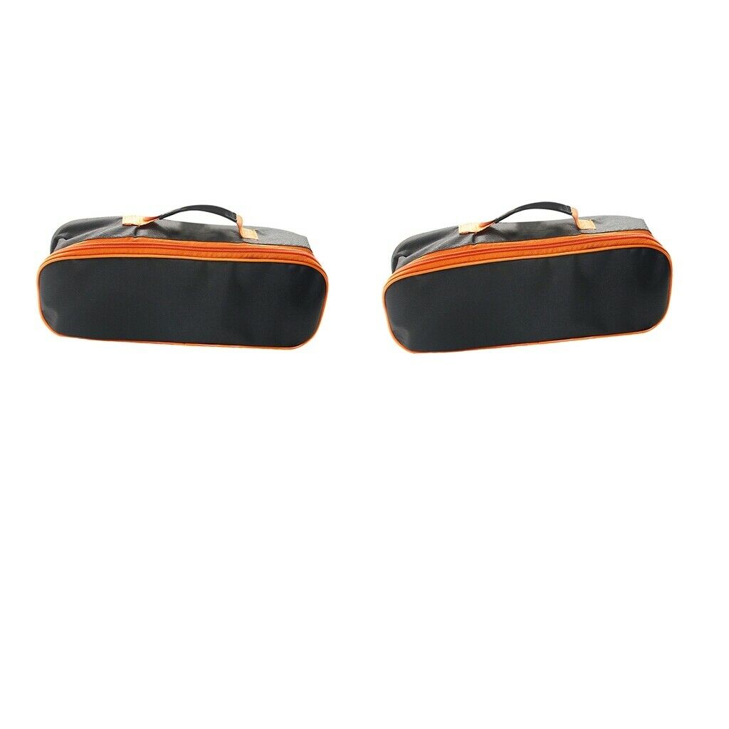 2Pieces Vacuum Cleaner Storage Bag with Zipper Conveneint 37x17x11cm Black