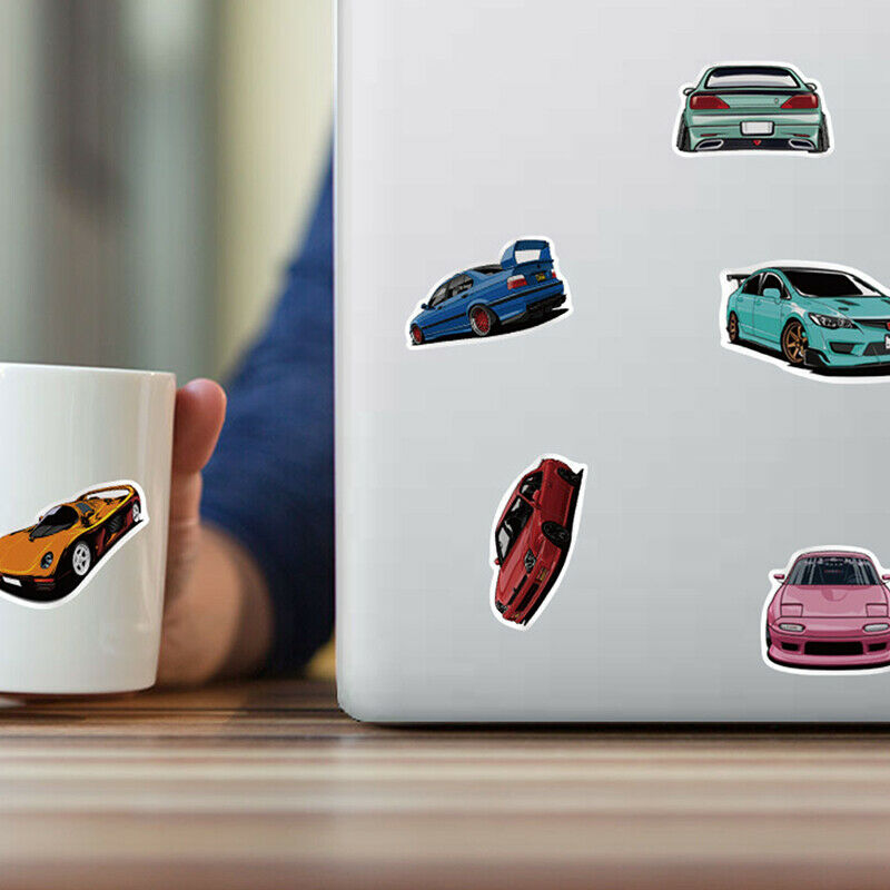 100PCS Classic Sports Car Styling Graffiti Stickers WaterproofW GfBUAU