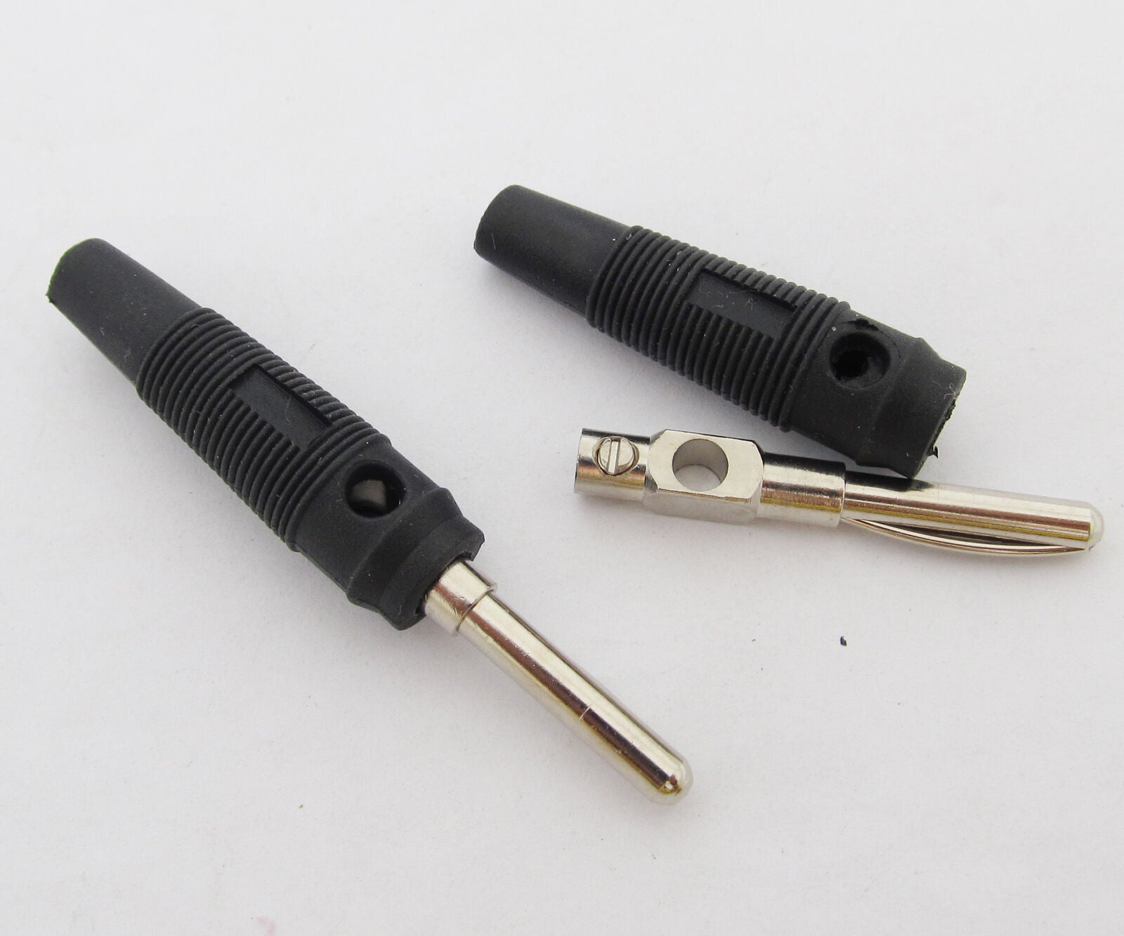 50pair High Quality 4mm Banana Plug Test Adapter Nickel Plated Brass Free Solder