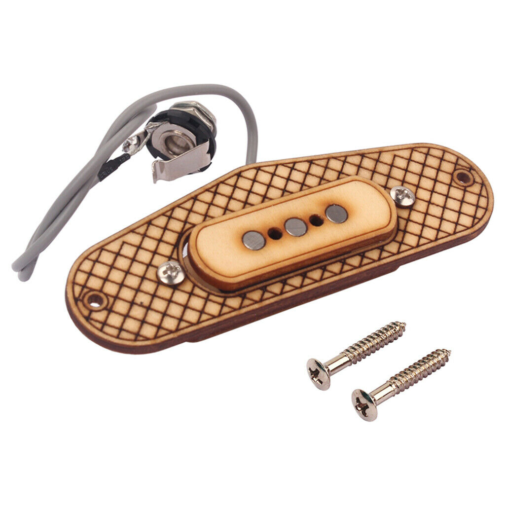 3 Pole Microphone + Maple Surround Frame +   Socket For 3 String Cigar Box