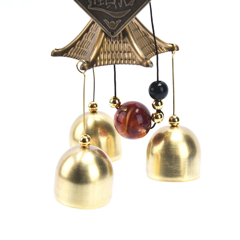 Metal Copper Wind Chime Pendant Door Decoration Lucky Cat Feng Shui Penda.l8