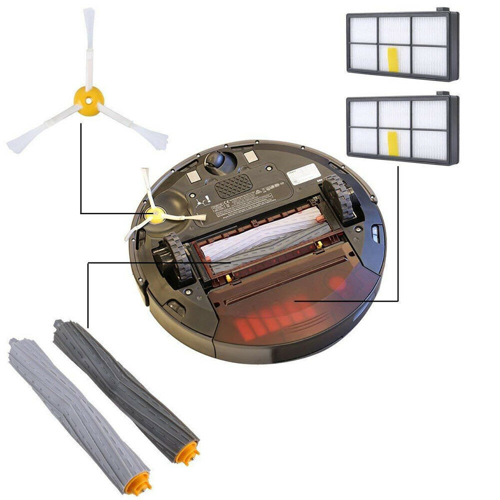 8pc Vacuum Brush for iRobot Roomba Filters 800 & 900 Series Part Kit 880 890 980