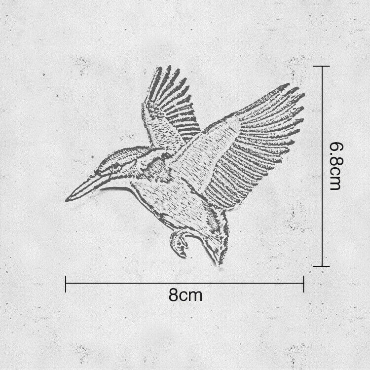 1 Pair Hummingbird Embroidery Patches Iron on Applique DIY Clothing Jeans Decor
