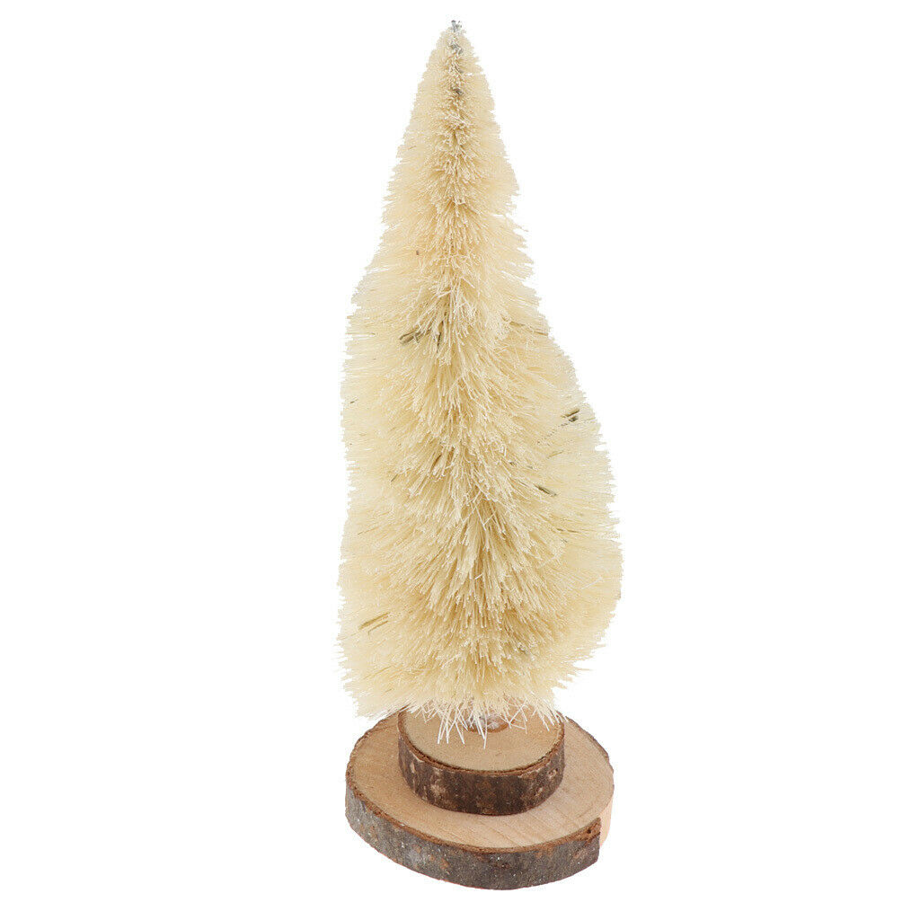 Small Tabletop Christmas Ornament Pine Tree Home Office Party Art Decor