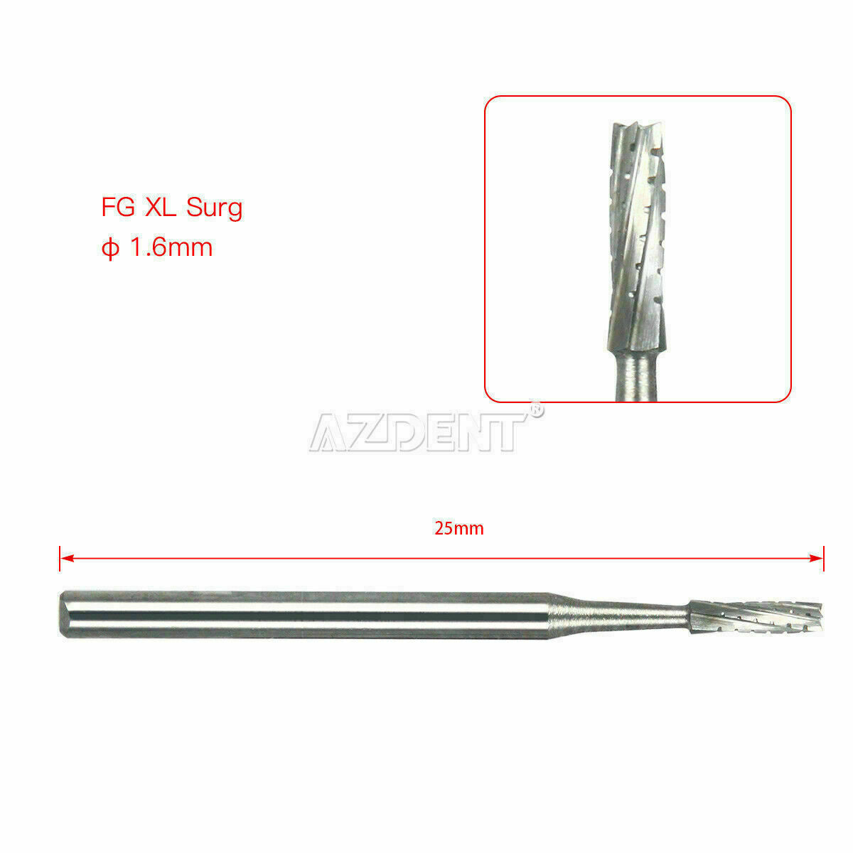 10 X Dental FGOS Surgical Carbide Burs Drills 25mm Length FG-557XL 6PCS/Box
