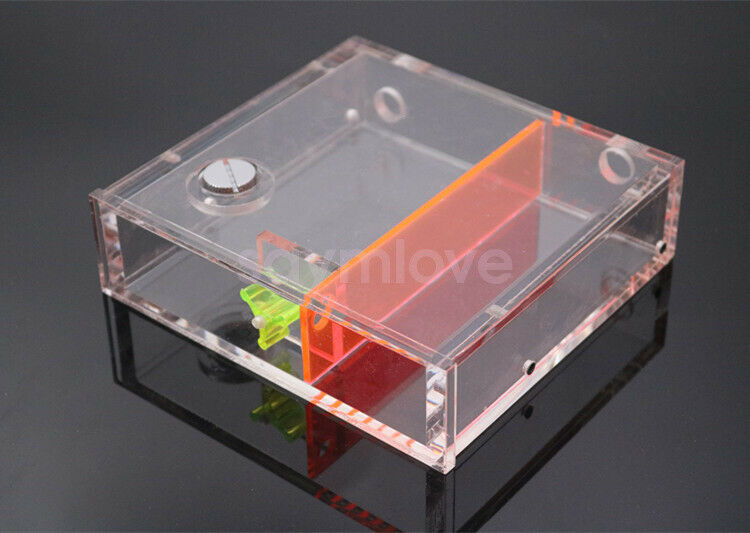 New Acrylic Reservoir Single CD Rom Bay Water Tank G1/4 Thread w/ Flow Indicator