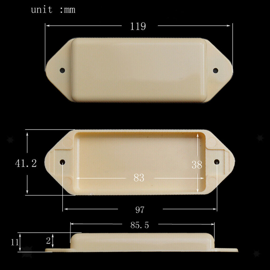 2PCS P90 Guitar Pickup Cover Bridge Lid Sealed Closed for Guitar Replacement