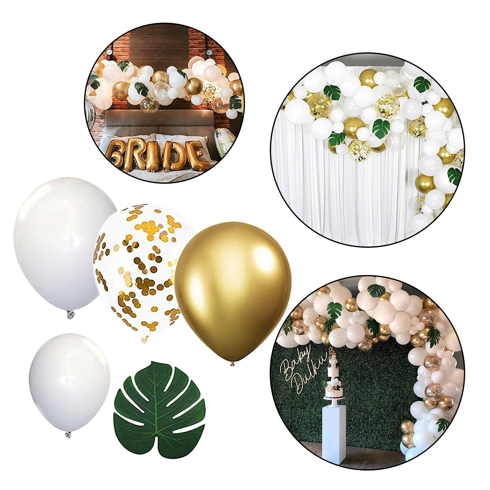 100/Set 12'' Pastel Party Balloons with Ribbon for Wedding Happy Birthday