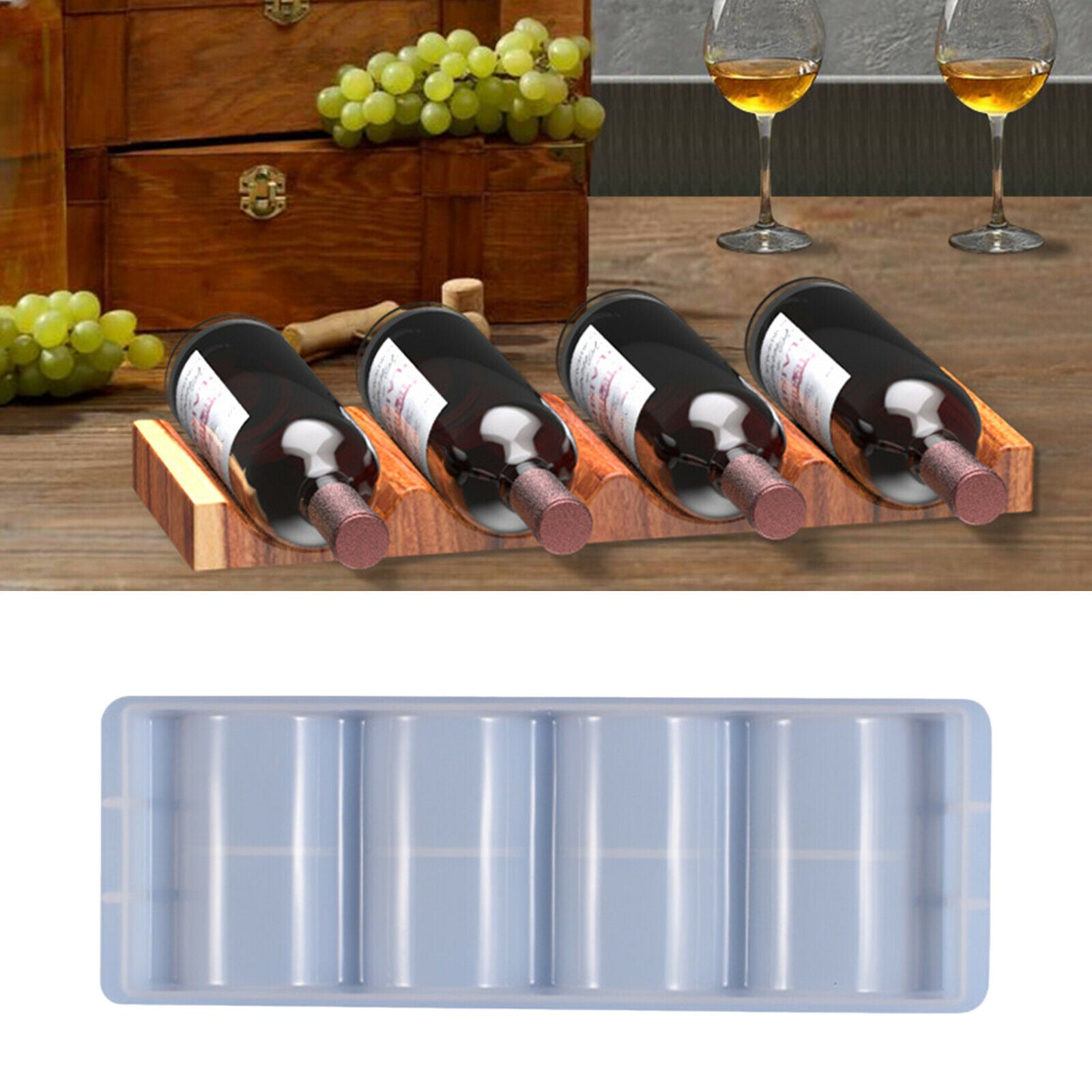 DIY Wine Bottle Holder Mold Beverage Storage Casting Clay Mold Mould Craft