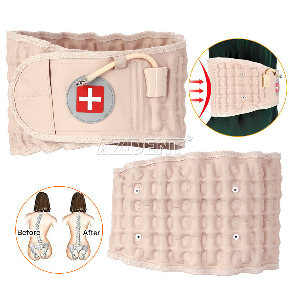Lumbar Traction Belt Back Brace Support & Extender Belt Unisex Beige Color