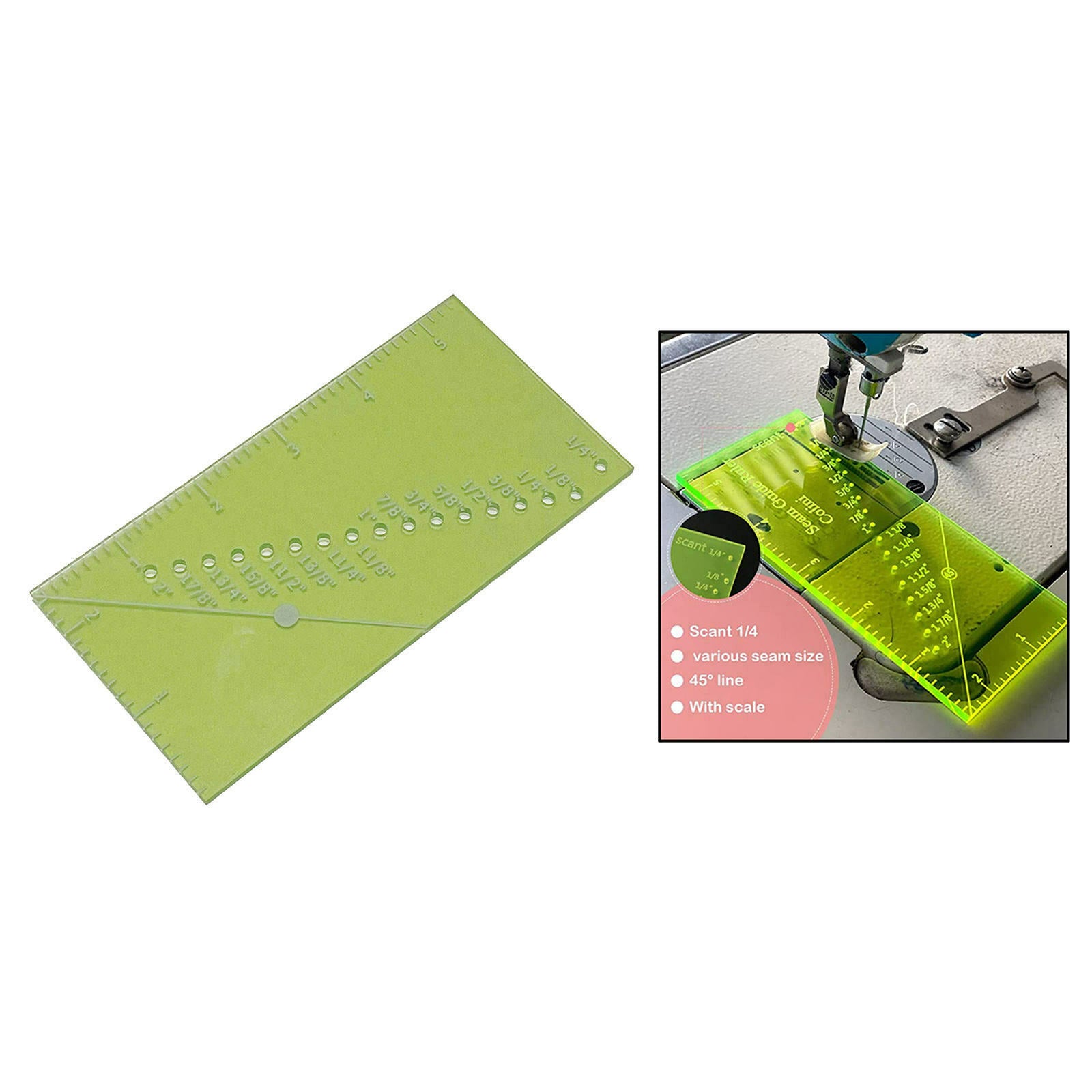 Naestineal Ruler for The Seam Allowance Straight Seams for Tailor Ruler