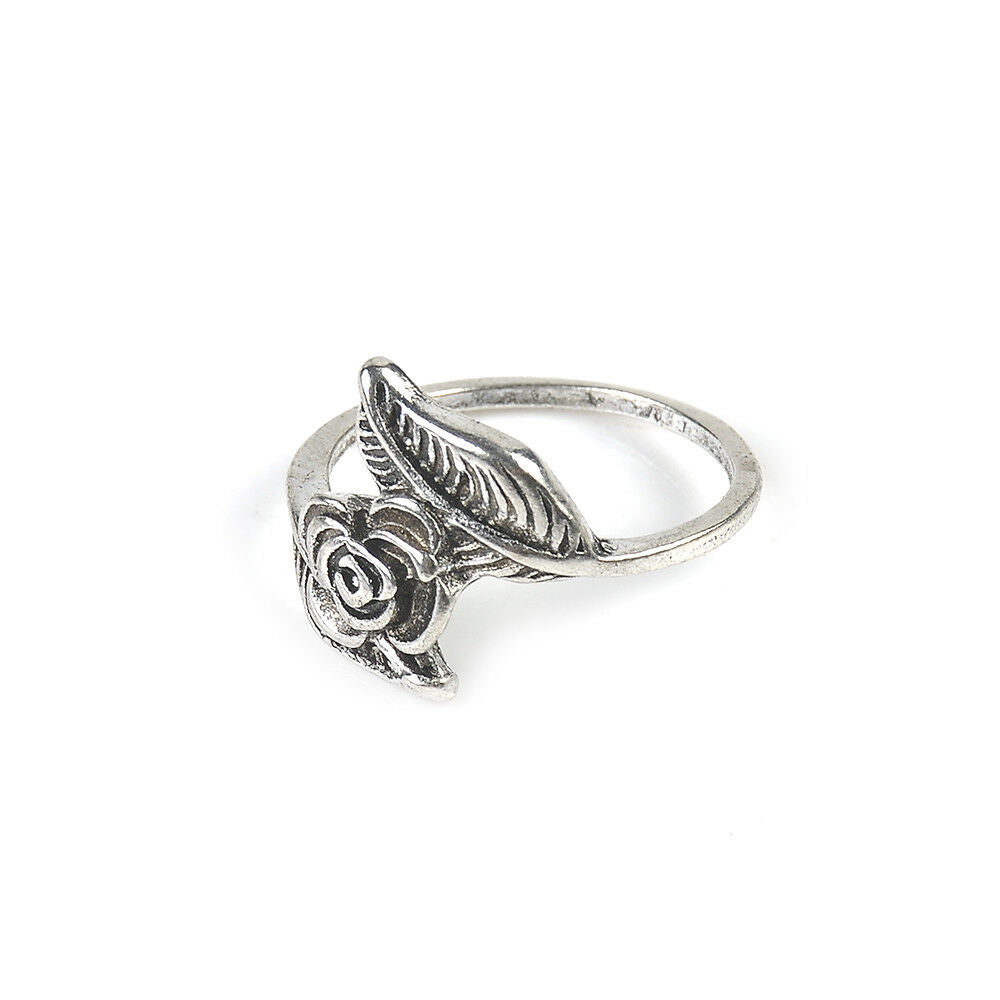4Pcs/Kit Retro Flower Leaves Midi Finger Knuckle Rings Boho Fashion Jewelry New