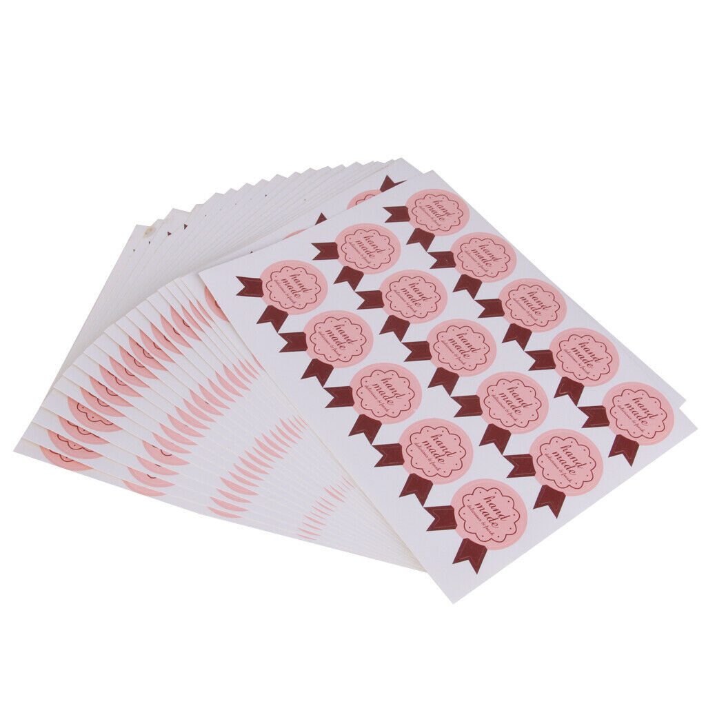 20pcs Sheets "handmade" Favor Gift Bag Stickers Labels Party Decor DIY