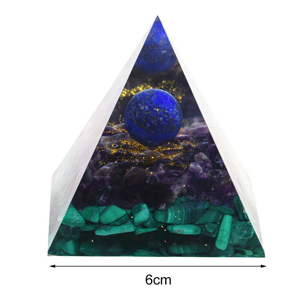 Crystal Amethyst Pyramid Quartz Balancing Energy Generator Reiki Heal Stone