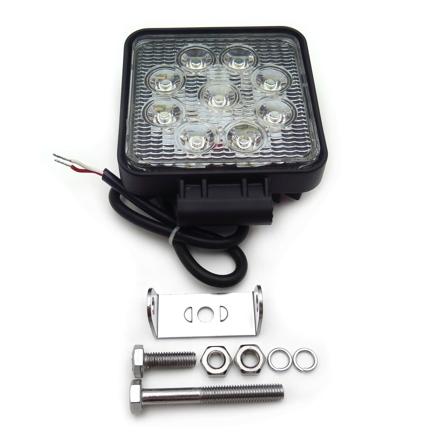 Square 27W Spot BEAM LED Off Road Work 9 LED Light 12V 24V USE SUV Car Truck