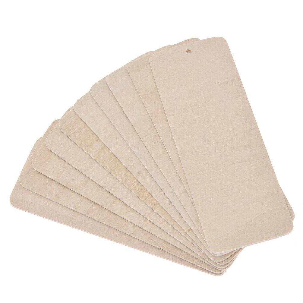 10Pcs Blank Wooden Bookmarks Hanging Tag Book Markers Readers Tag Accessories