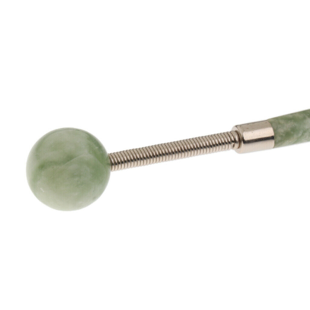 Double Heads Natural Jade Facial Massage Roller Massager Hammer Stick Tool