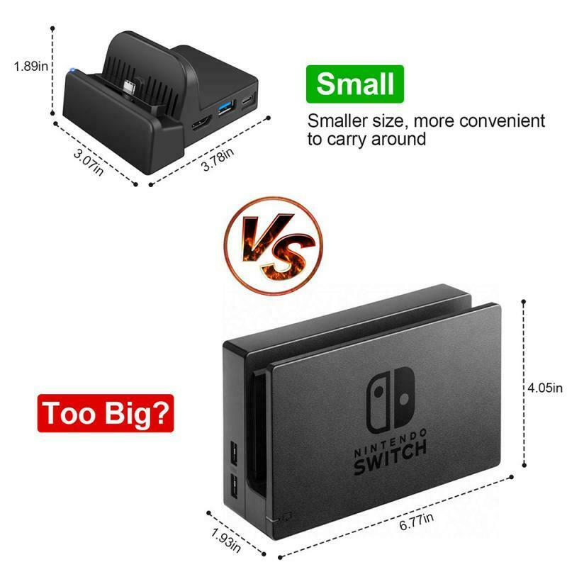 For NS Switch Charging Docking Mini Switch Stand Portable TV Output Converter