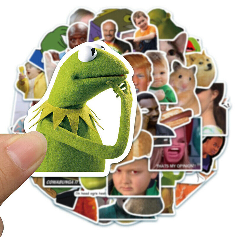 50*Funny Stickers Laptop Children's Toys Waterproof Stickers Classic Dec.l8