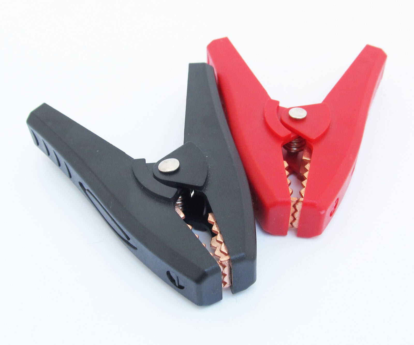 1Pair Car Battery Clip Alligator clips Plastic Emergency Charger Clamp adapter