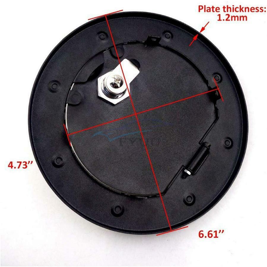 6.61" Non Fading Fuel Tank Cap Fuel Filler Door Cover For Jeep Wrangler JK 07-18