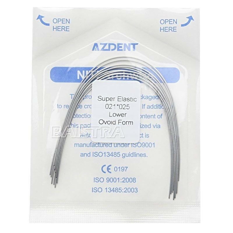 100Packs Orthodontic Dental Super Elastic Niti Rectangular Ovoid Arch Wires SALE