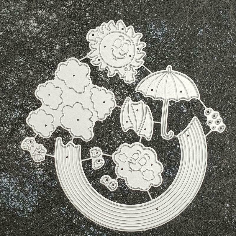 Rainbow Clouds Metal Cutting Dies Stencil Scrapbooking DIY Album Stamp Card Mold