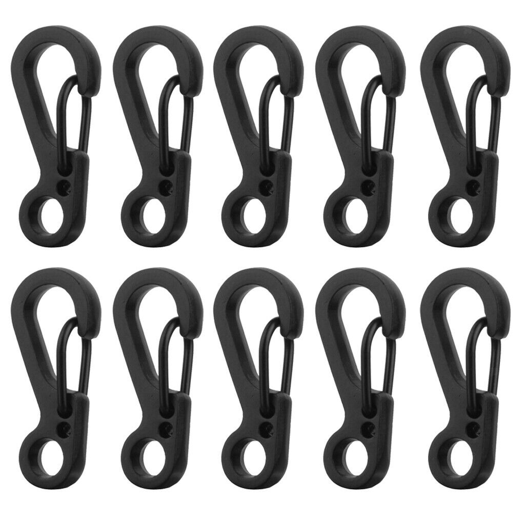2x 10x Alloy Split Keychain Key Ring Clasp Clips Spring Locking Snap Hook
