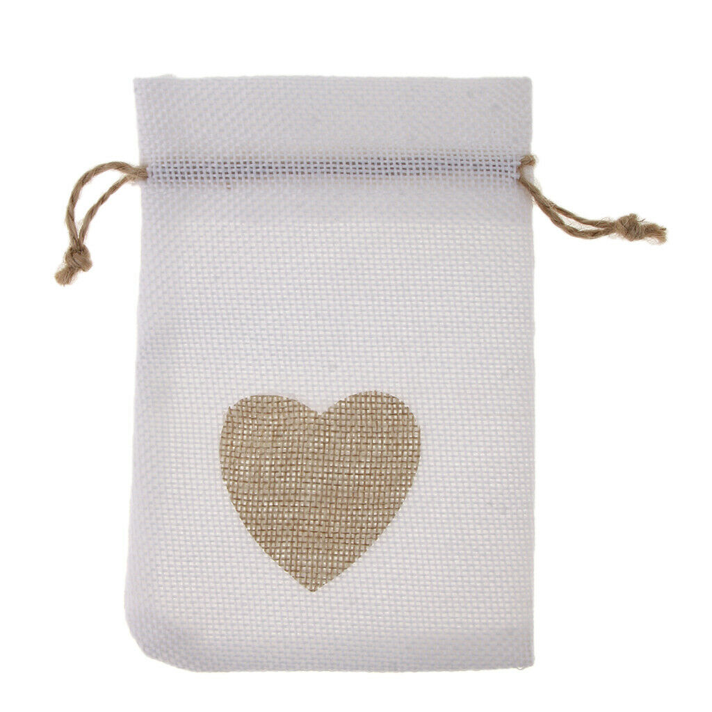 20pcs Drawstring Pouches Gift Bags Natural Linen Sacks