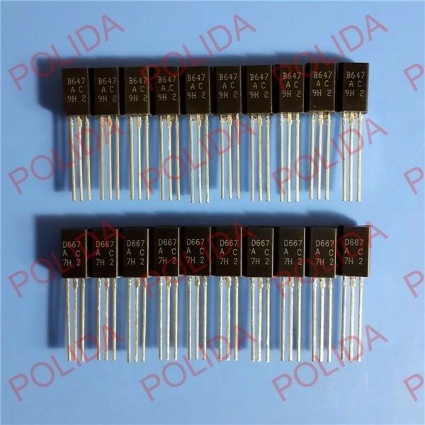 50pairs OR 100PCS TO-92L 2SB647A-C/2SD667A-C 2SB647A/2SD667A B647A/D667A