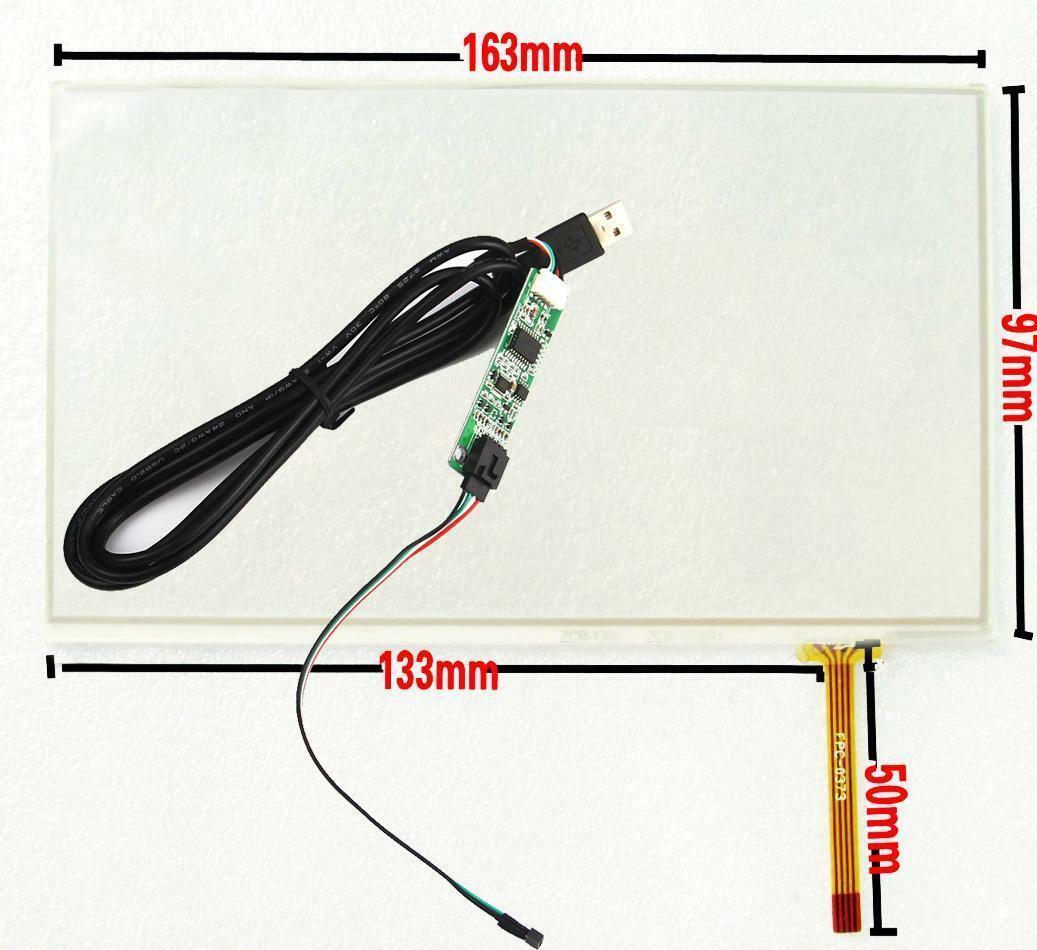 7" 163*97mm Univeral Resistive Touch Screen Panel Digitizer + USB Controller Kit