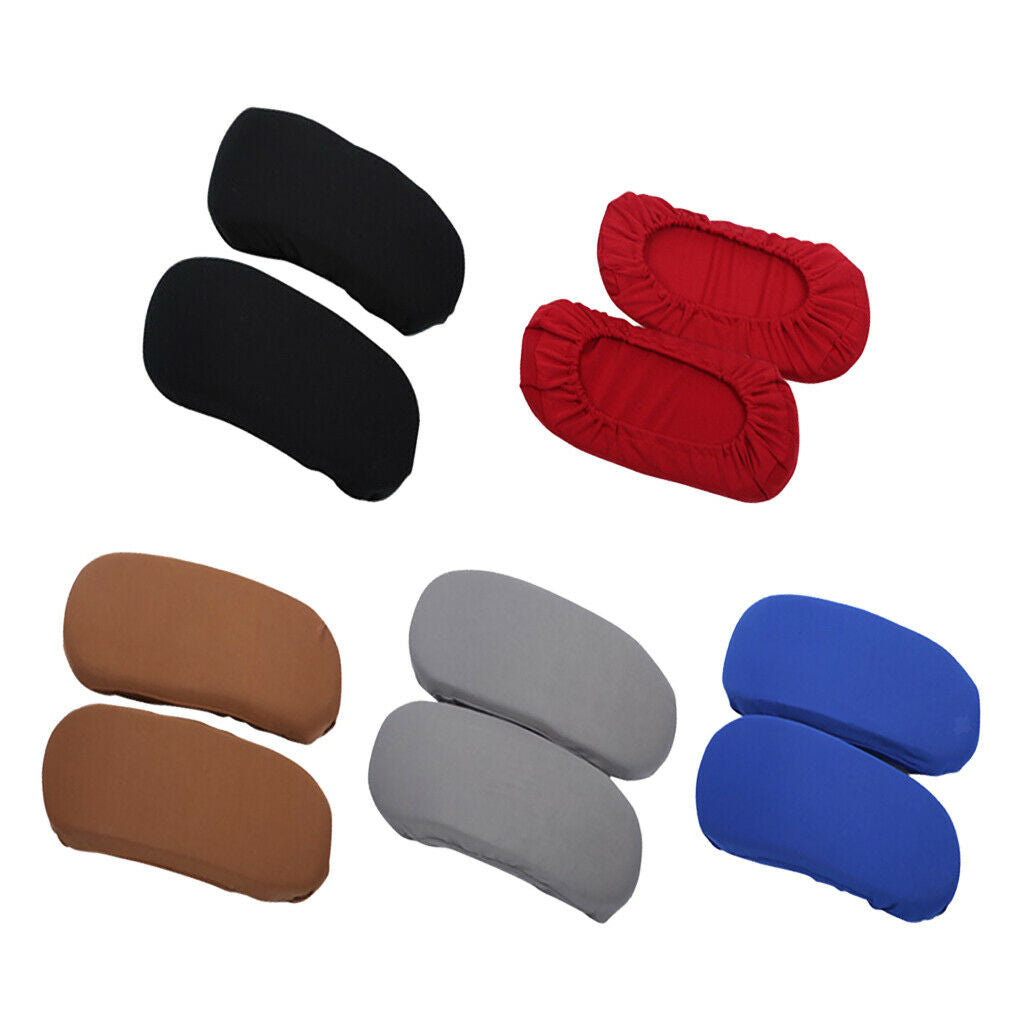Red/Black Chair Armrest Cover Elastic Protector Chair Arm Cover 35x9cm 2 Pairs