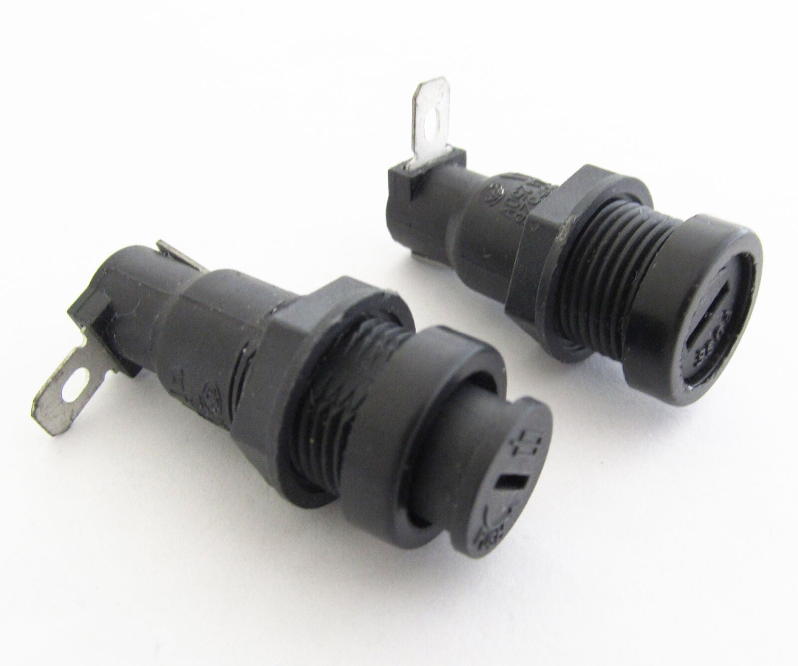 2pcs Black Color Fuse Holder MF528 10A 250V Mounting for 5x20mm Fuses