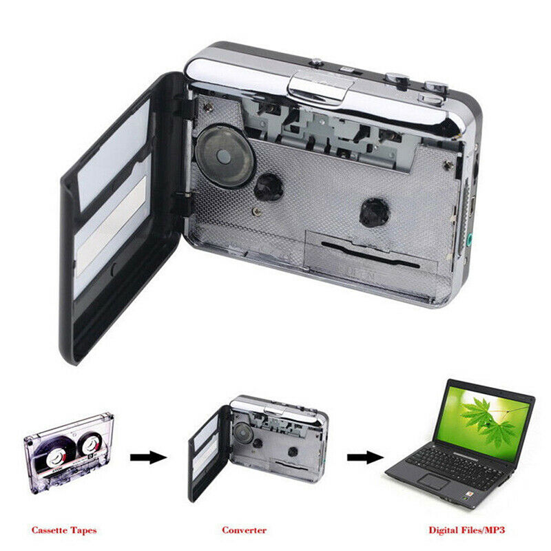 Portable USB Cassette Tape-To-MP3 Converter Capture HiFi Audio Music Player Fx