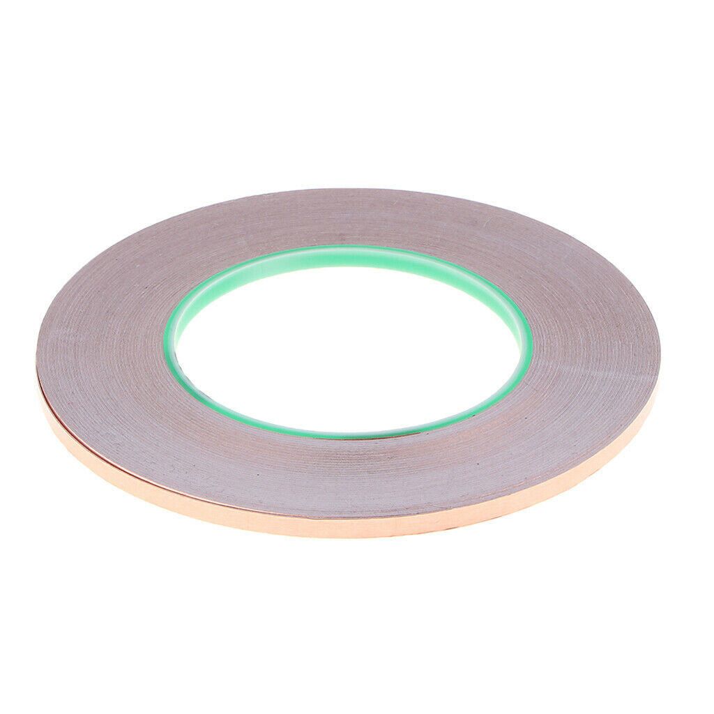 50m Copper Foil Tape w/ Double Conductive Adhesive for EMI Guitar Craft 5mm