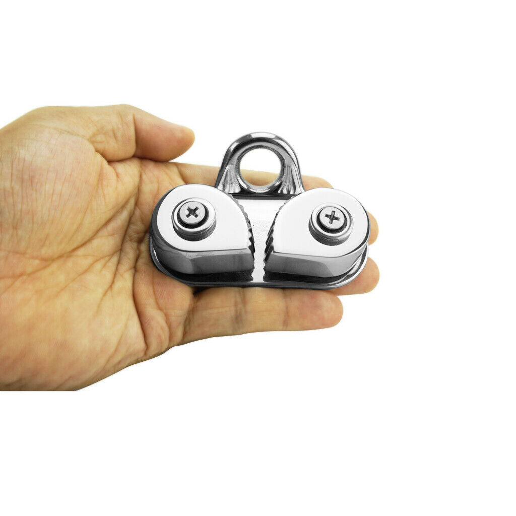 Durable 316Ss Sailboat Cam Cleat w/ Leading Ring Cleat for 3-15mm Line Rope