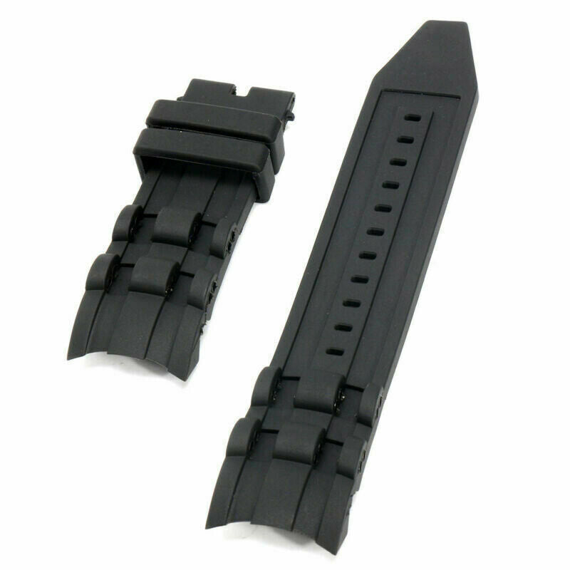 Rubber Watch Band Strap 26mm Black For Invicta Pro Diver Collection Chronograph