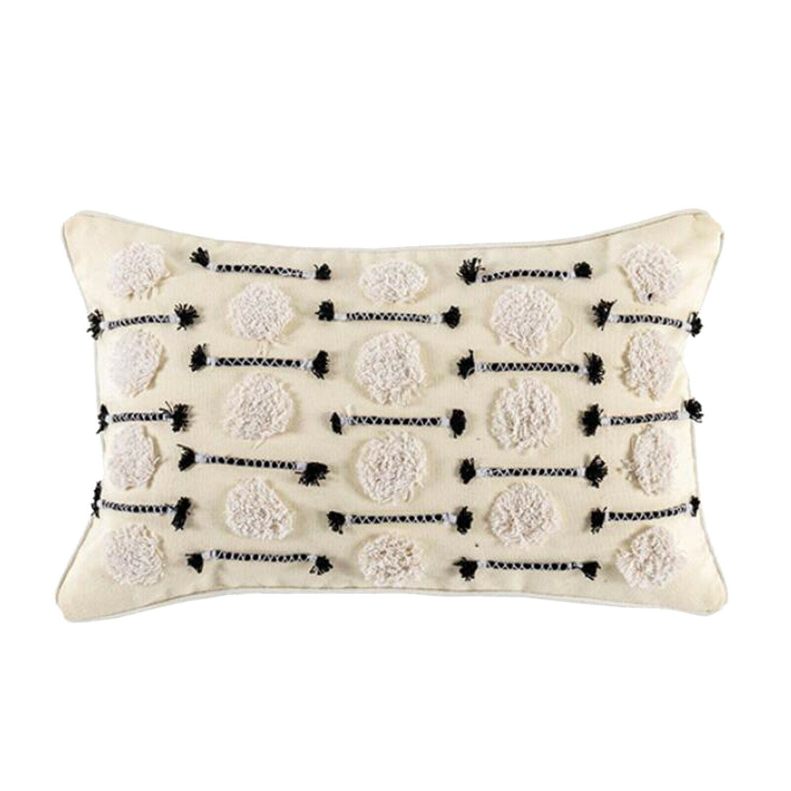 Short Plush Bohemia Throw Pillow Covers Tufted Pillowcases Car Bed Couch