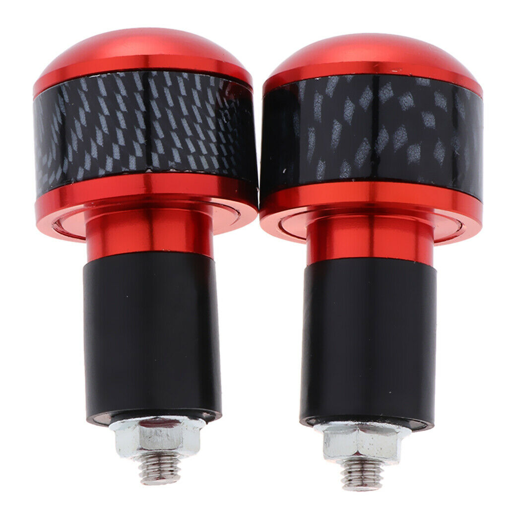 2 Pairs Motorcycle Handlebar End   Plugs for 22mm Hand Bar Black+Orange