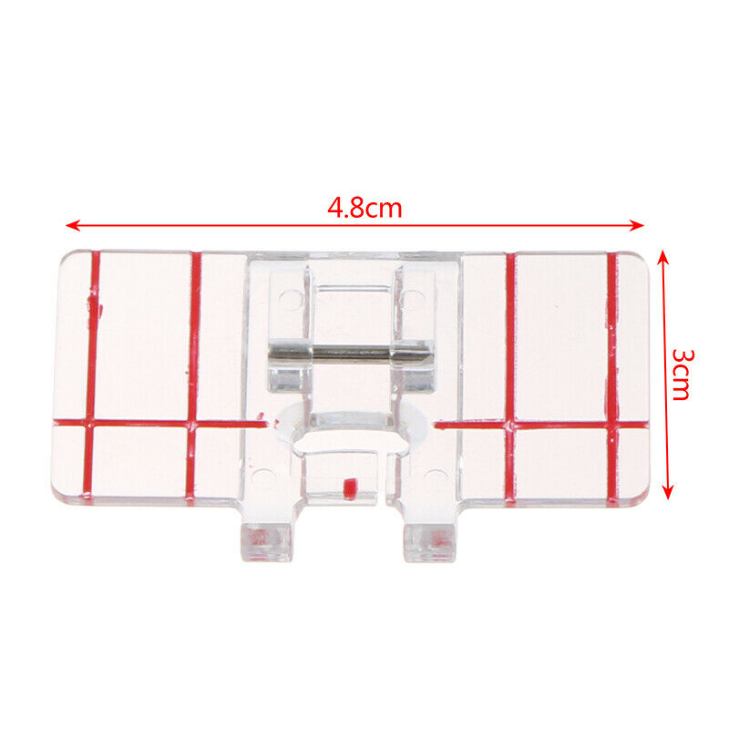 1Pcs Clear plastic Parallel Stitch Foot Presser Home Domestic Sewing Mach.l8