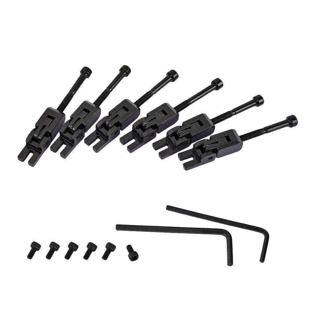 6pcs Electric Guitar Locked String Saddles for with Wrench Screws
