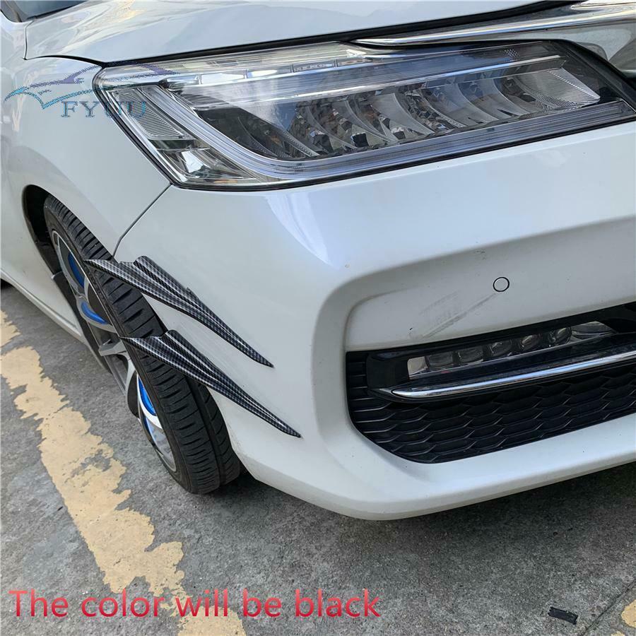 4Pcs Sport Style Car Front Bumper Fins Spoiler Wing Lip Body Splitter Canards