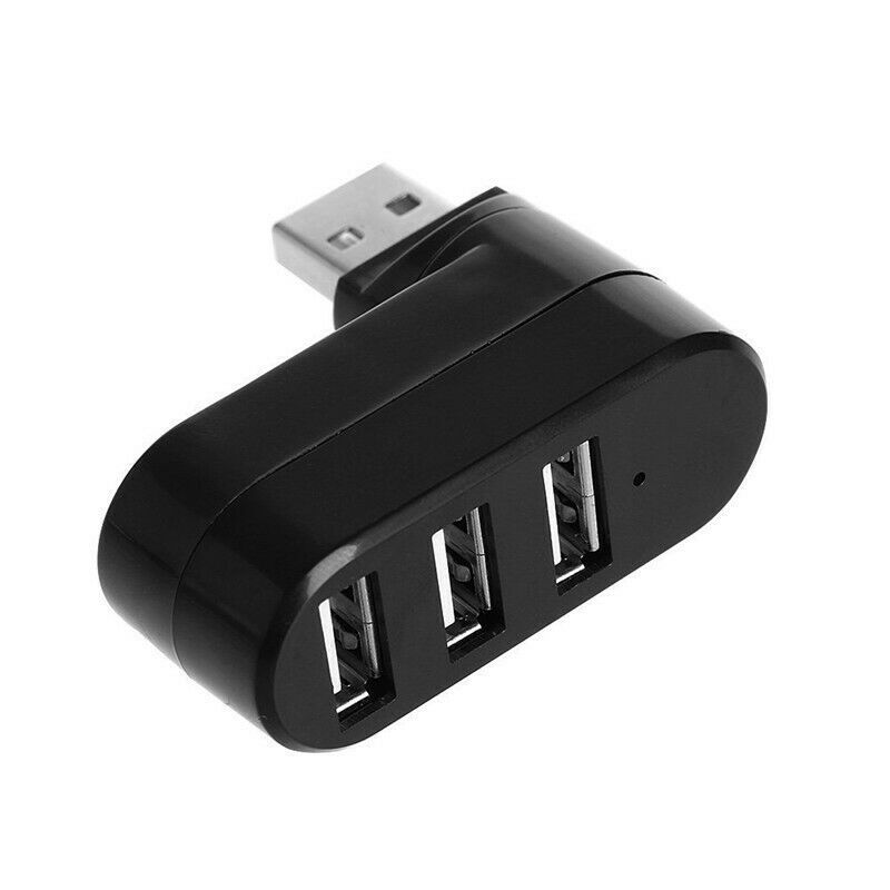 Rotatable High Speed 3 Ports USB HUB 2.0 USB Splitter Adapter for ebook/TabletB3